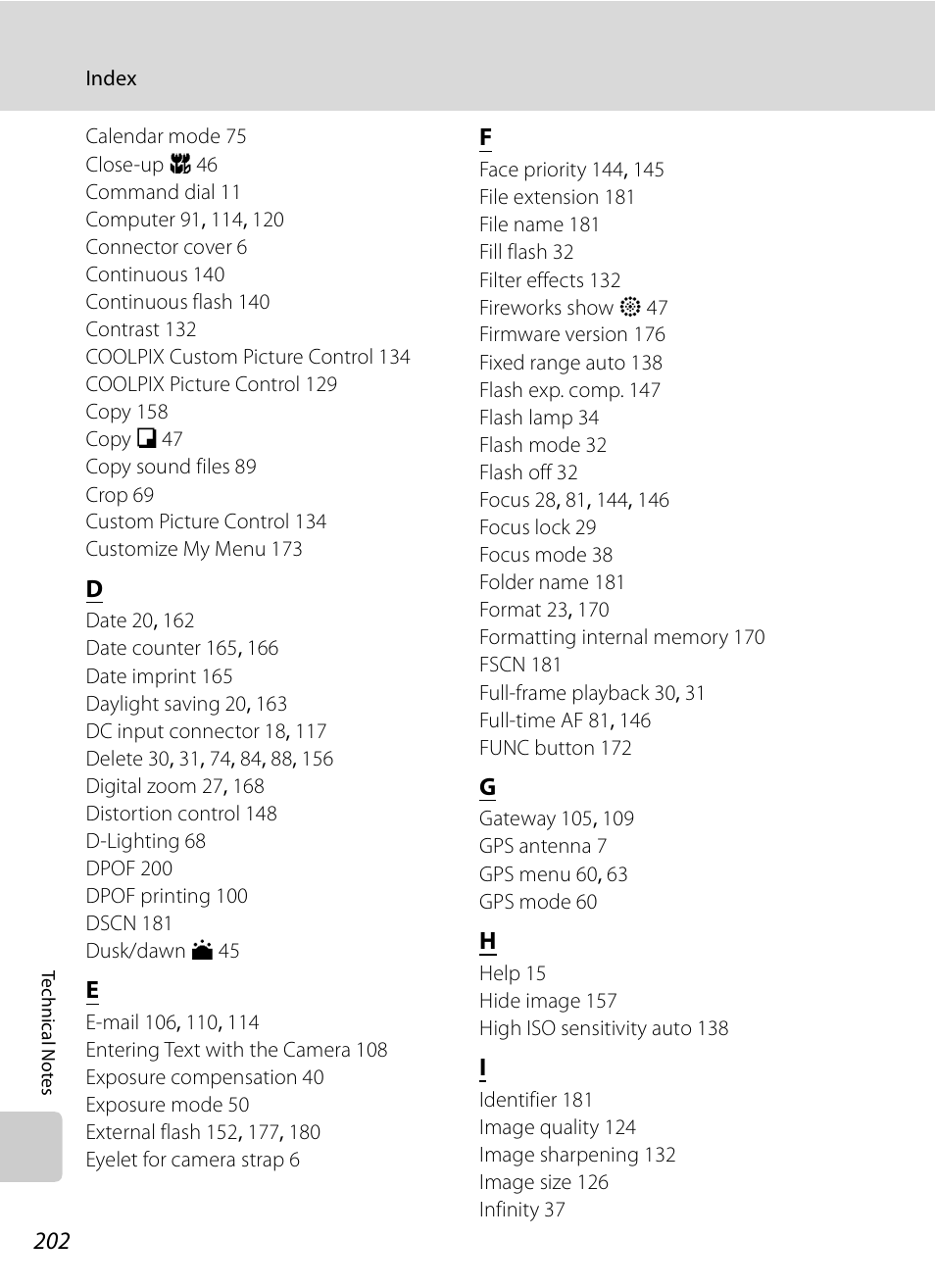Nikon P6000 User Manual | Page 216 / 220