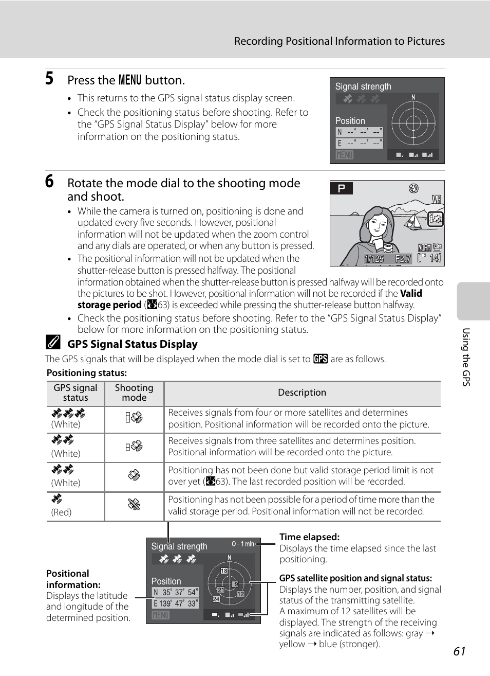 Press the d button | Nikon P6000 User Manual | Page 75 / 220