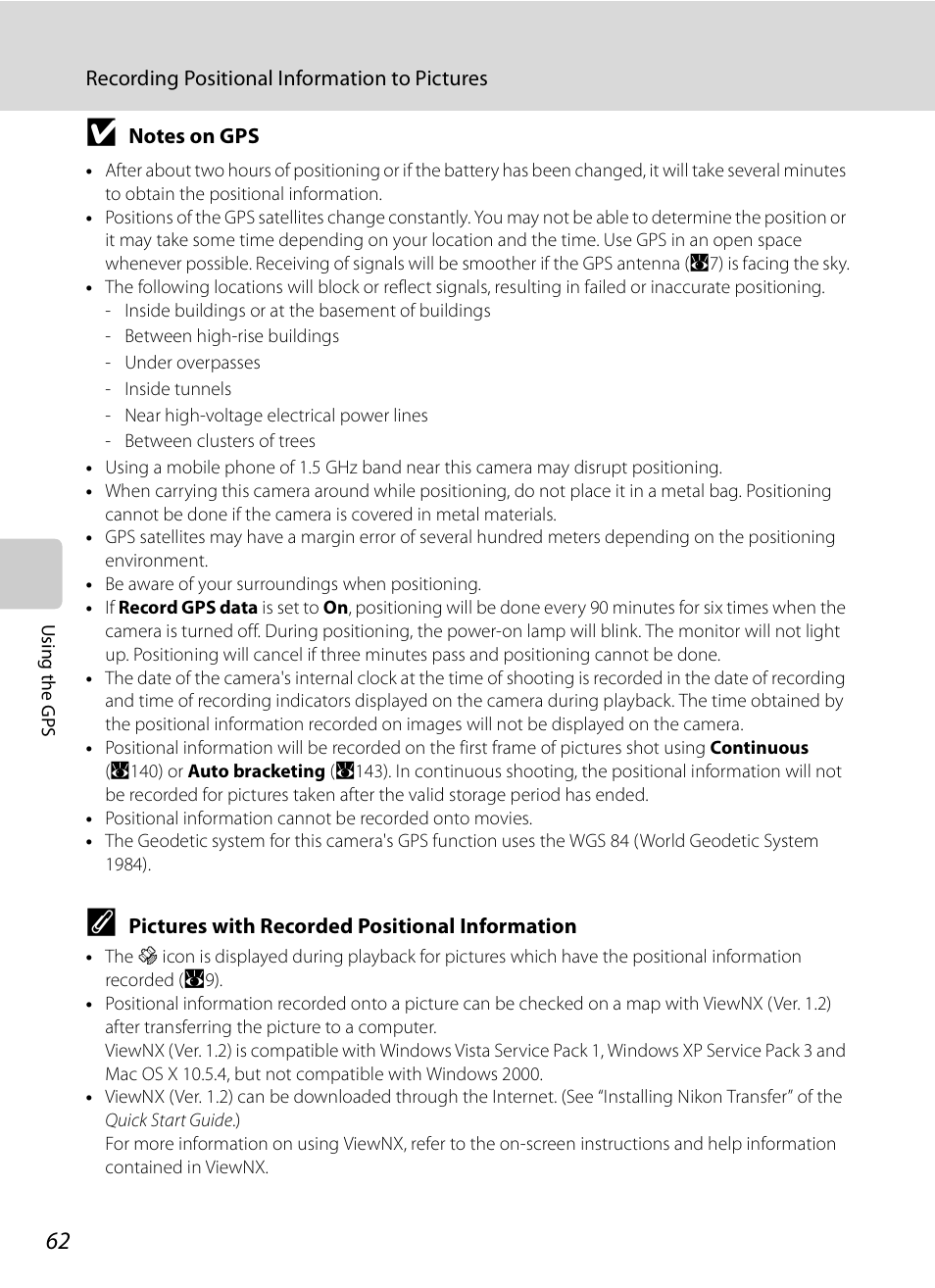 Nikon P6000 User Manual | Page 76 / 220