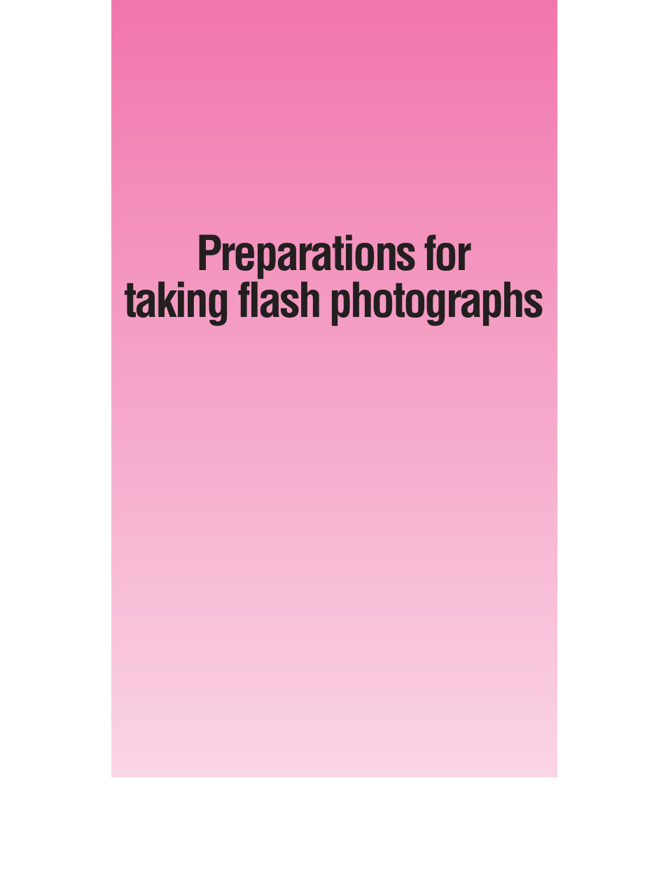 Preparations for taking flash photographs | Nikon SB-27 User Manual | Page 10 / 92