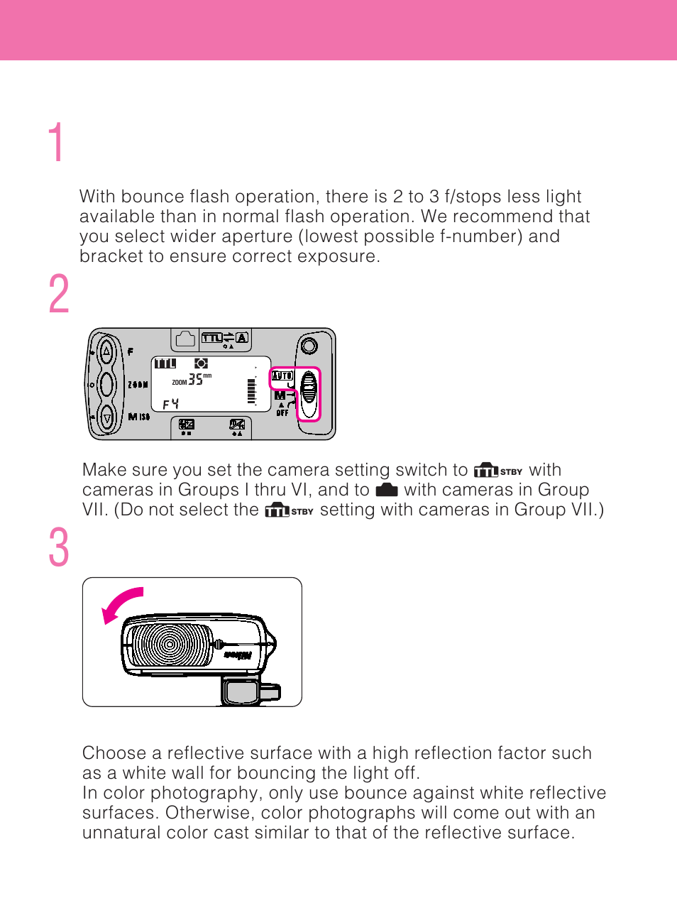 Procedures for bounce flash operation | Nikon SB-27 User Manual | Page 51 / 92