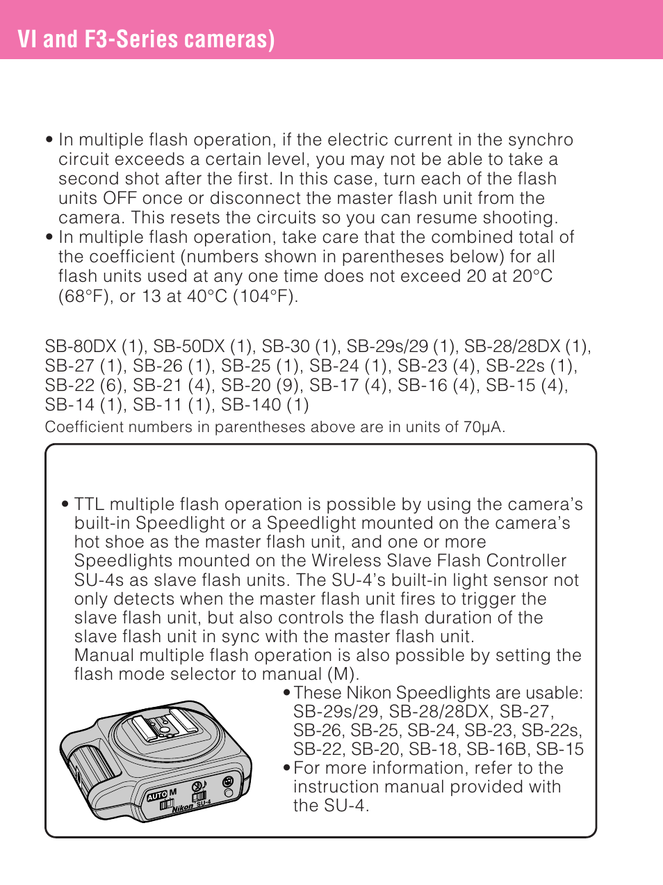 Vi and f3-series cameras) | Nikon SB-27 User Manual | Page 65 / 92