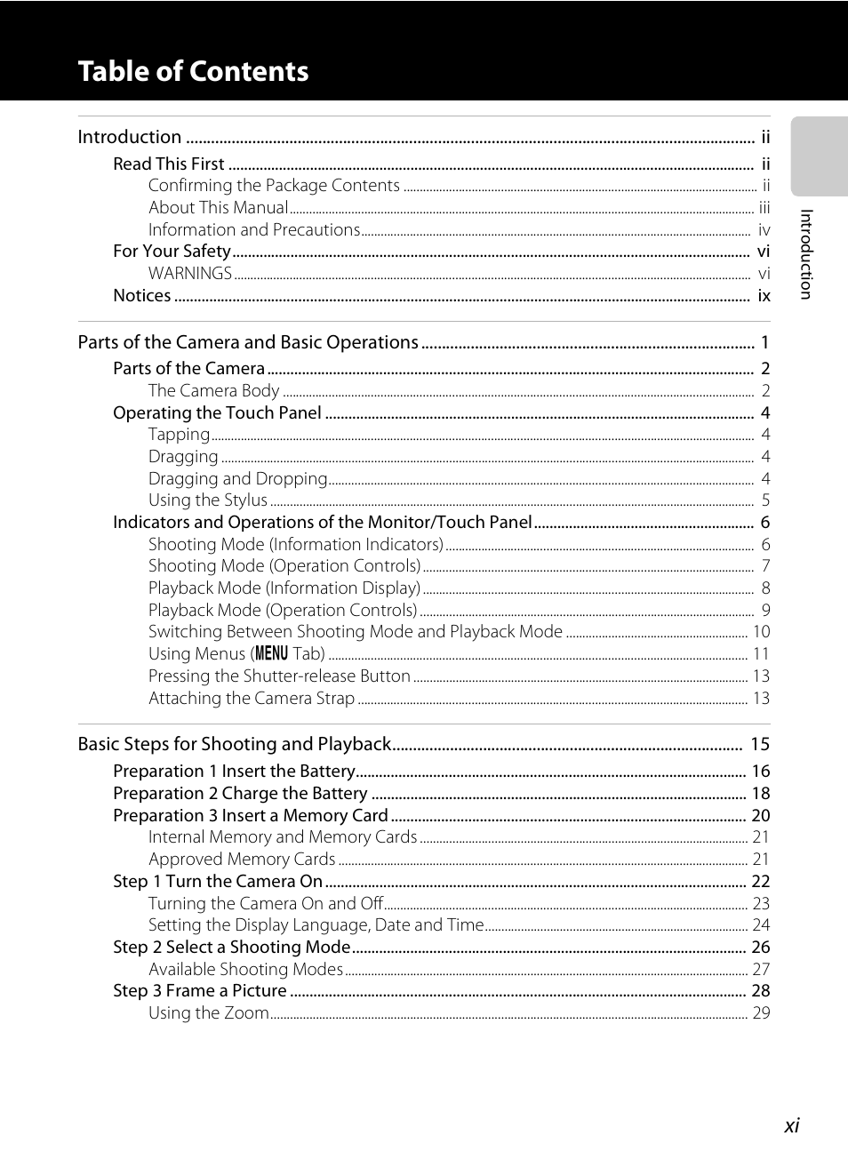 Nikon S4200 User Manual | Page 13 / 224