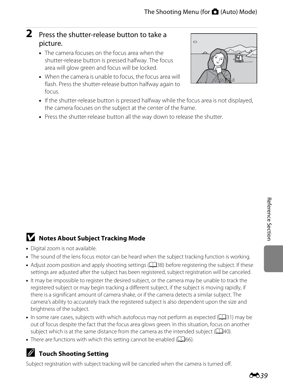 Press the shutter-release button to take a picture | Nikon S4200 User Manual | Page 147 / 224