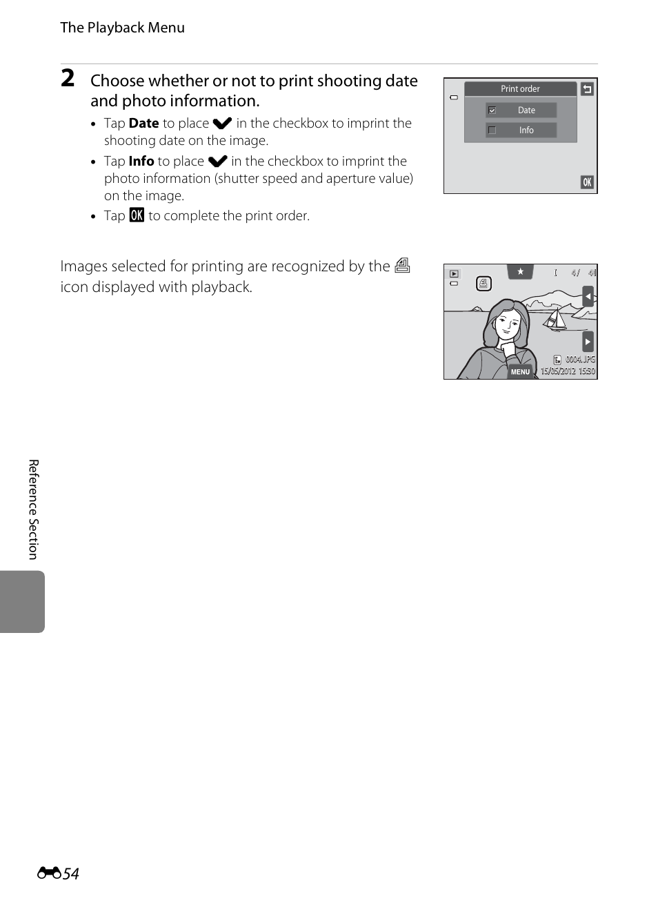 The playback menu | Nikon S4200 User Manual | Page 162 / 224