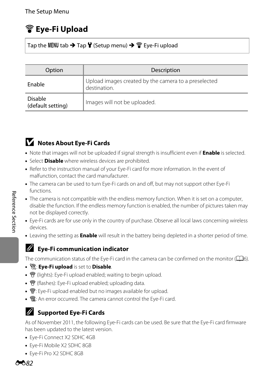 Eye-fi upload, B eye-fi upload | Nikon S4200 User Manual | Page 190 / 224