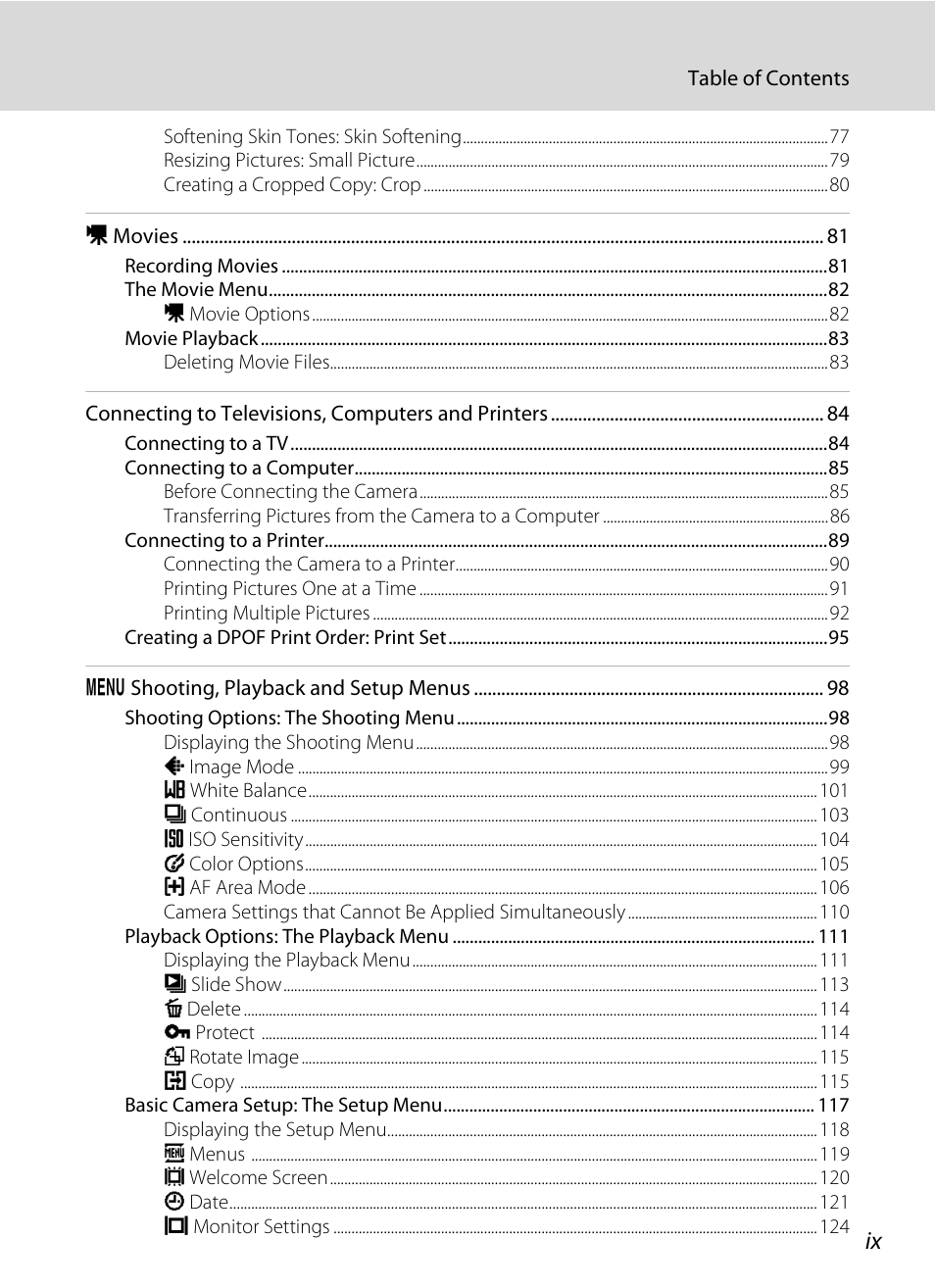 Nikon S1000pj User Manual | Page 11 / 184