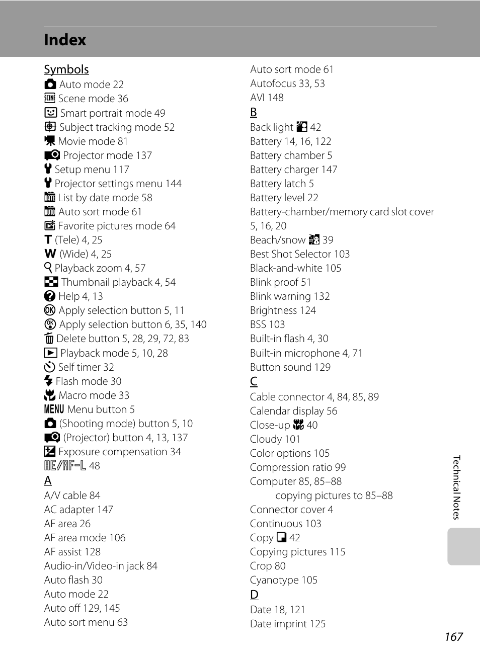 Index | Nikon S1000pj User Manual | Page 179 / 184