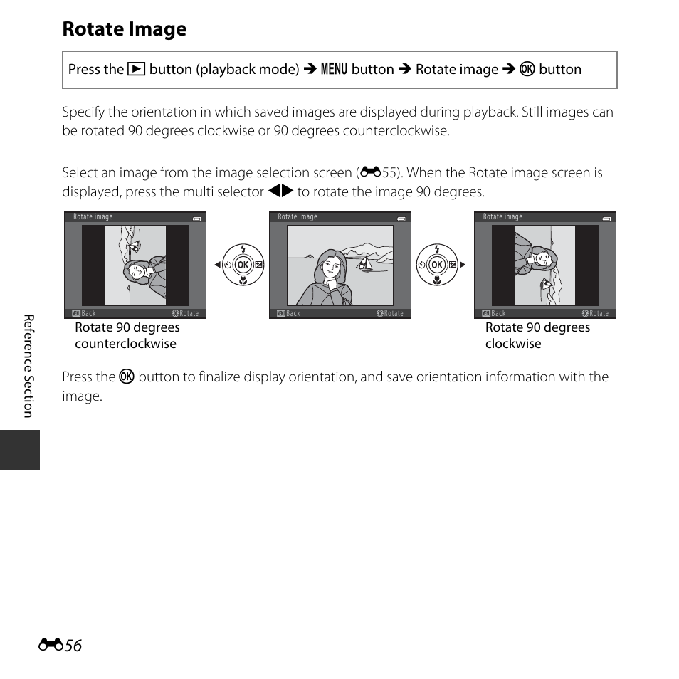 Rotate image | Nikon L30 User Manual | Page 108 / 160