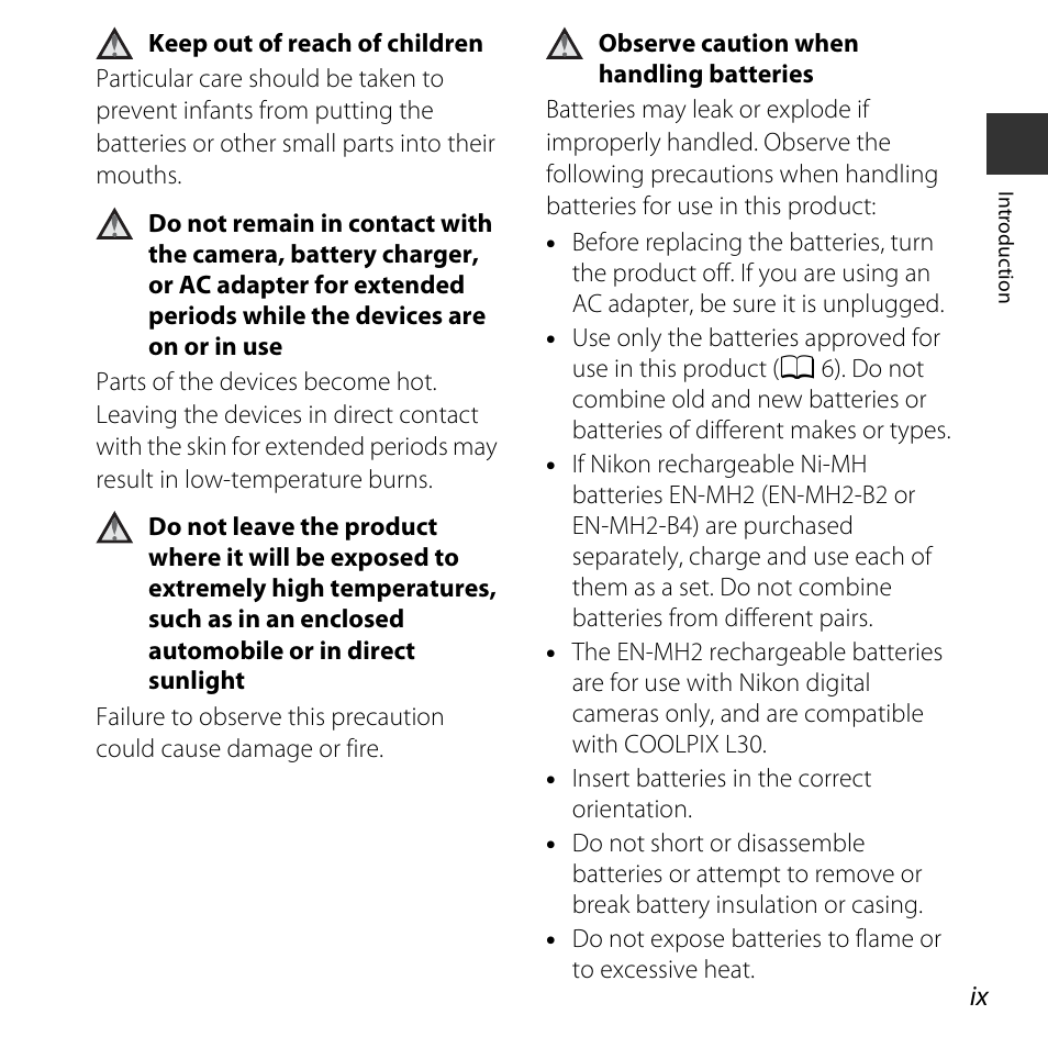 Nikon L30 User Manual | Page 11 / 160