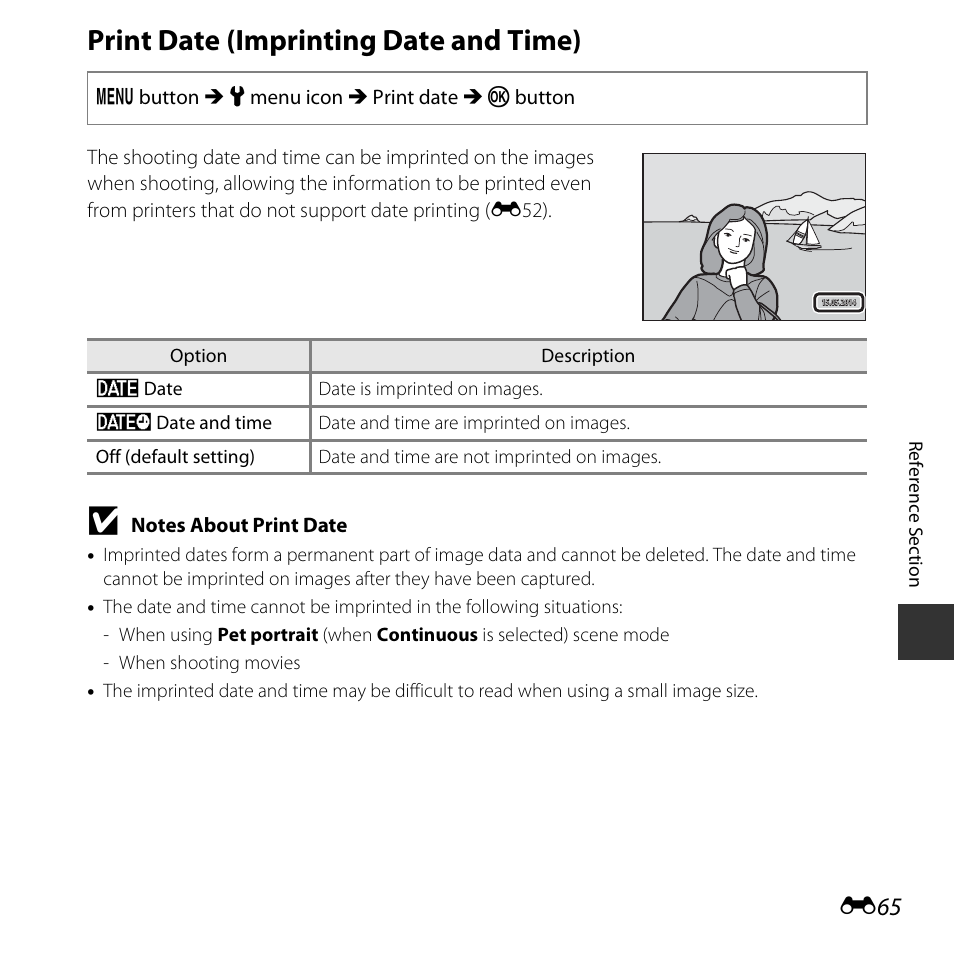 Print date (imprinting date and time) | Nikon L30 User Manual | Page 117 / 160