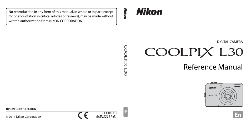 Reference manual | Nikon L30 User Manual | Page 160 / 160