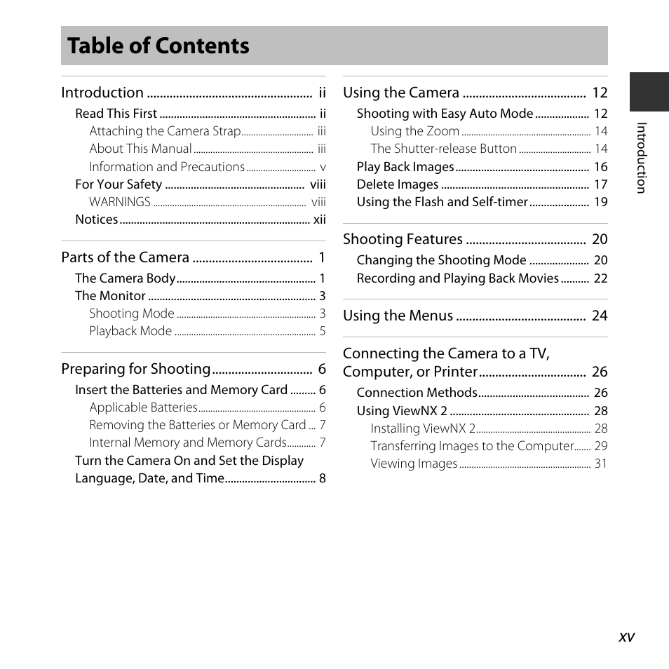 Nikon L30 User Manual | Page 17 / 160