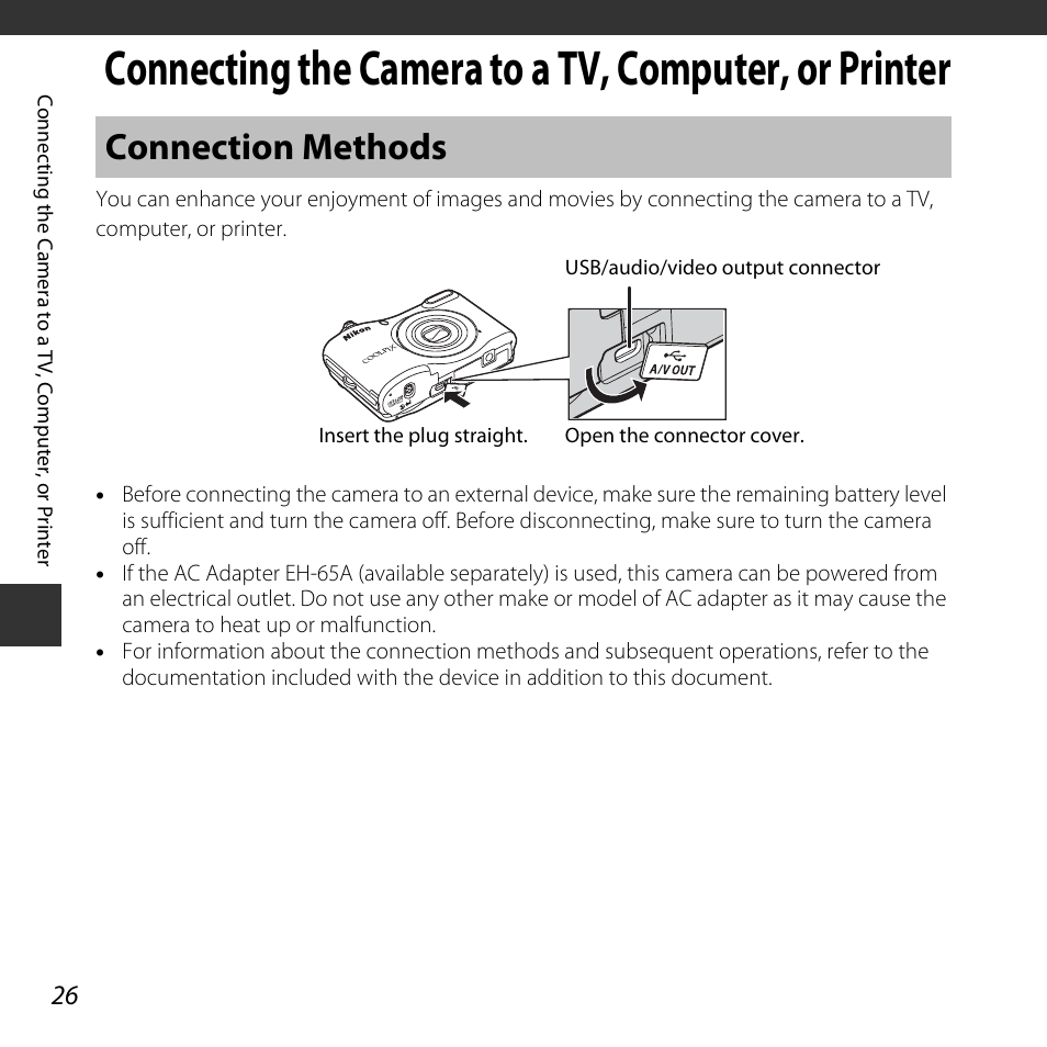 Connection methods | Nikon L30 User Manual | Page 46 / 160