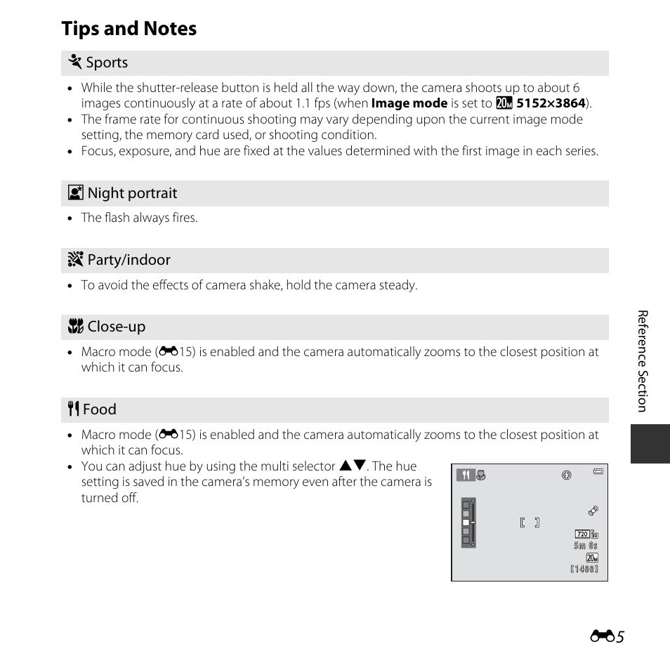 Tips and notes | Nikon L30 User Manual | Page 57 / 160