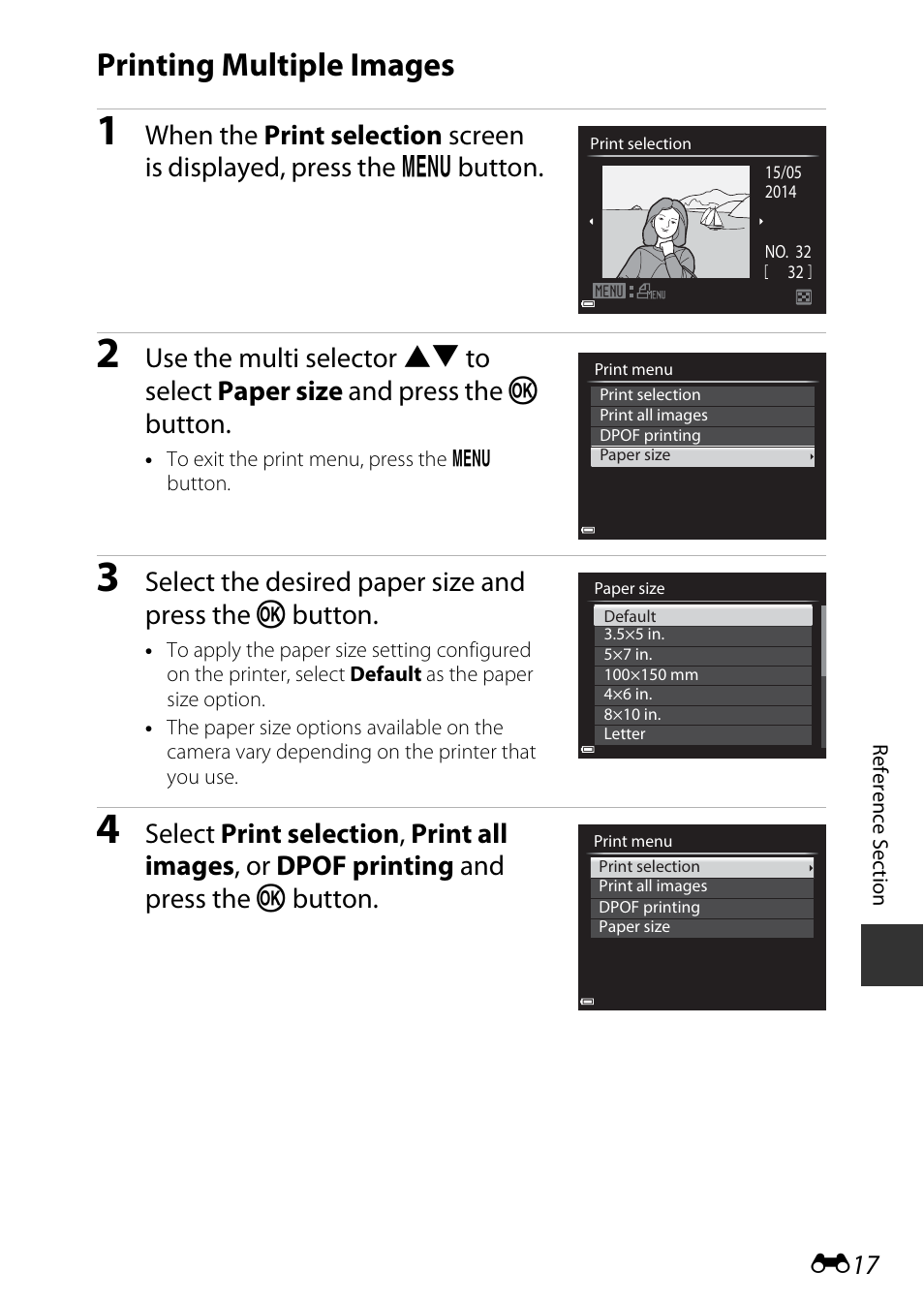 Printing multiple images | Nikon P600 User Manual | Page 143 / 236