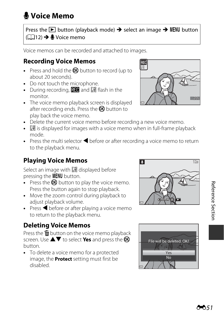 Voice memo | Nikon P600 User Manual | Page 177 / 236