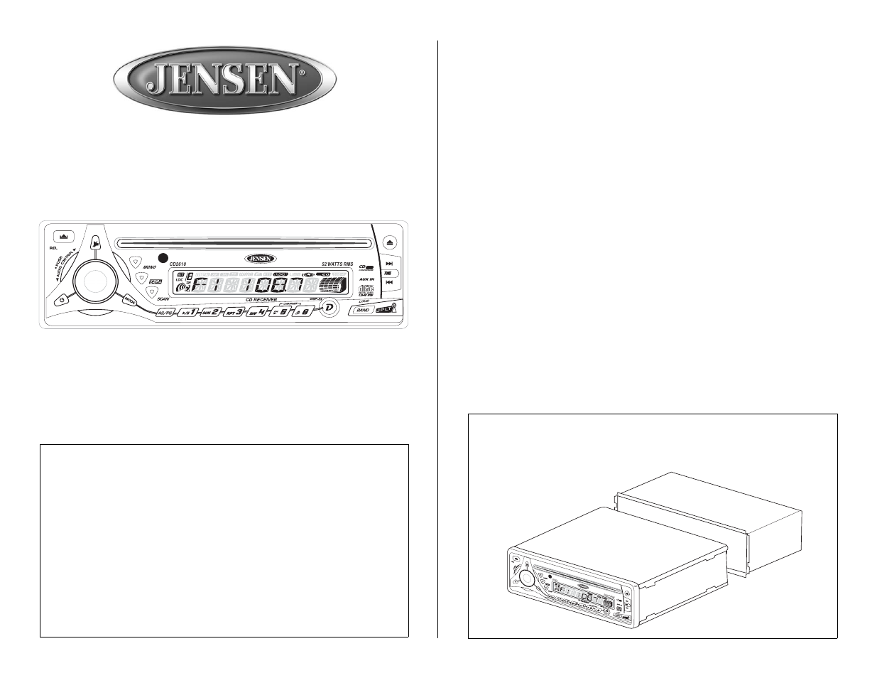 Audiovox CD2610 User Manual | 26 pages