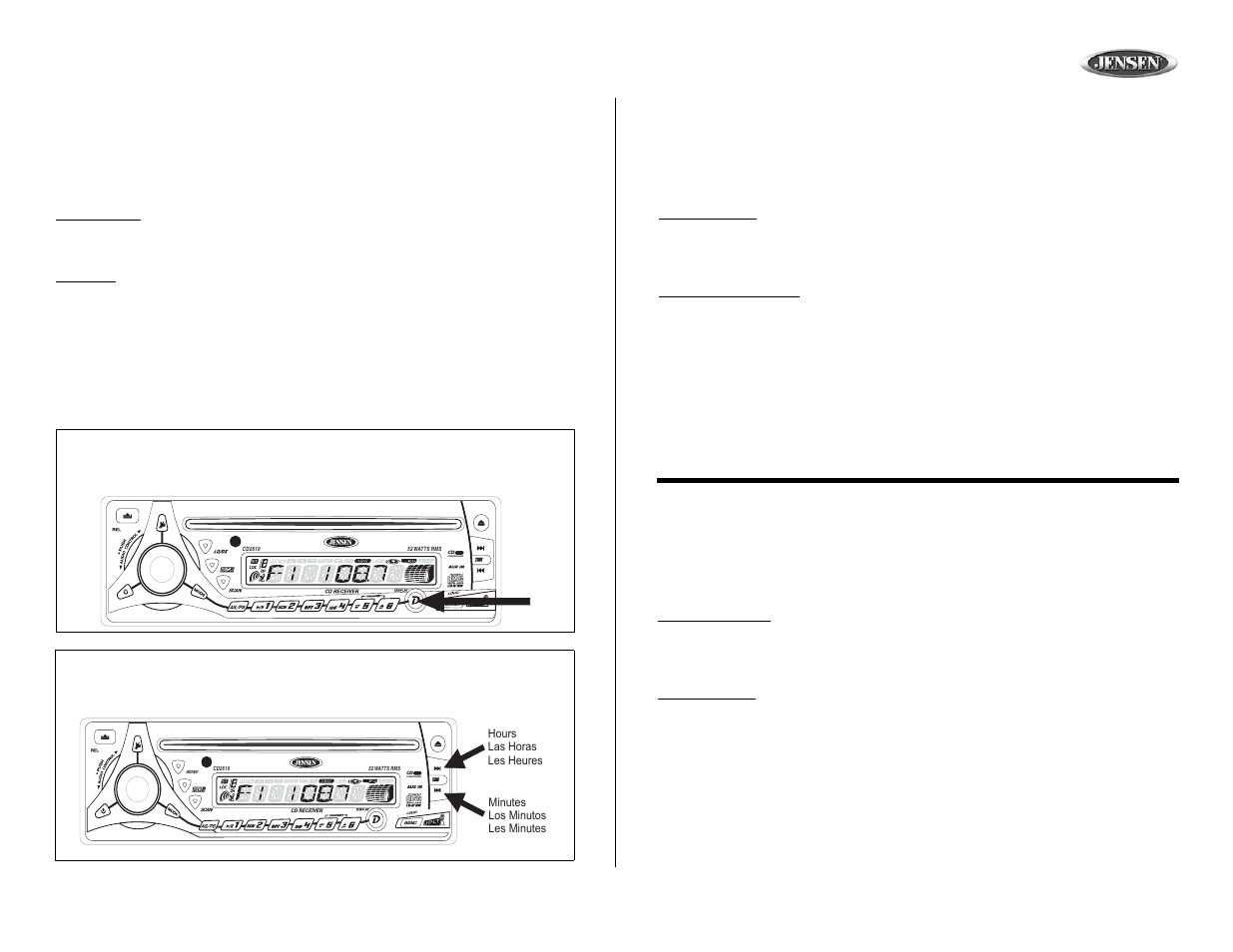 Cd2610, Controller, Operation (continued) | Operación (continuado), Opération (continué) | Audiovox CD2610 User Manual | Page 11 / 26