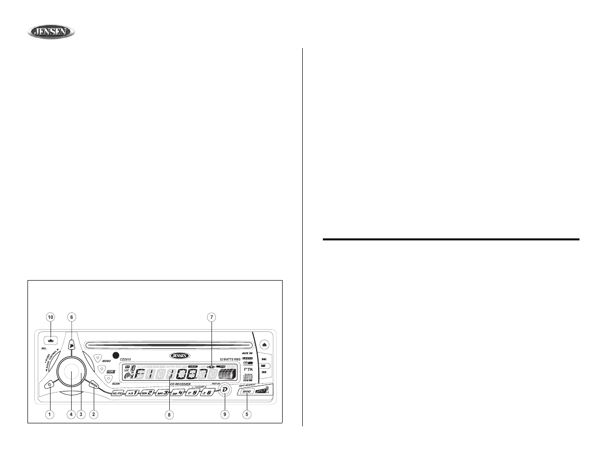 Cd2610, Operation, Operación | Opération | Audiovox CD2610 User Manual | Page 8 / 26