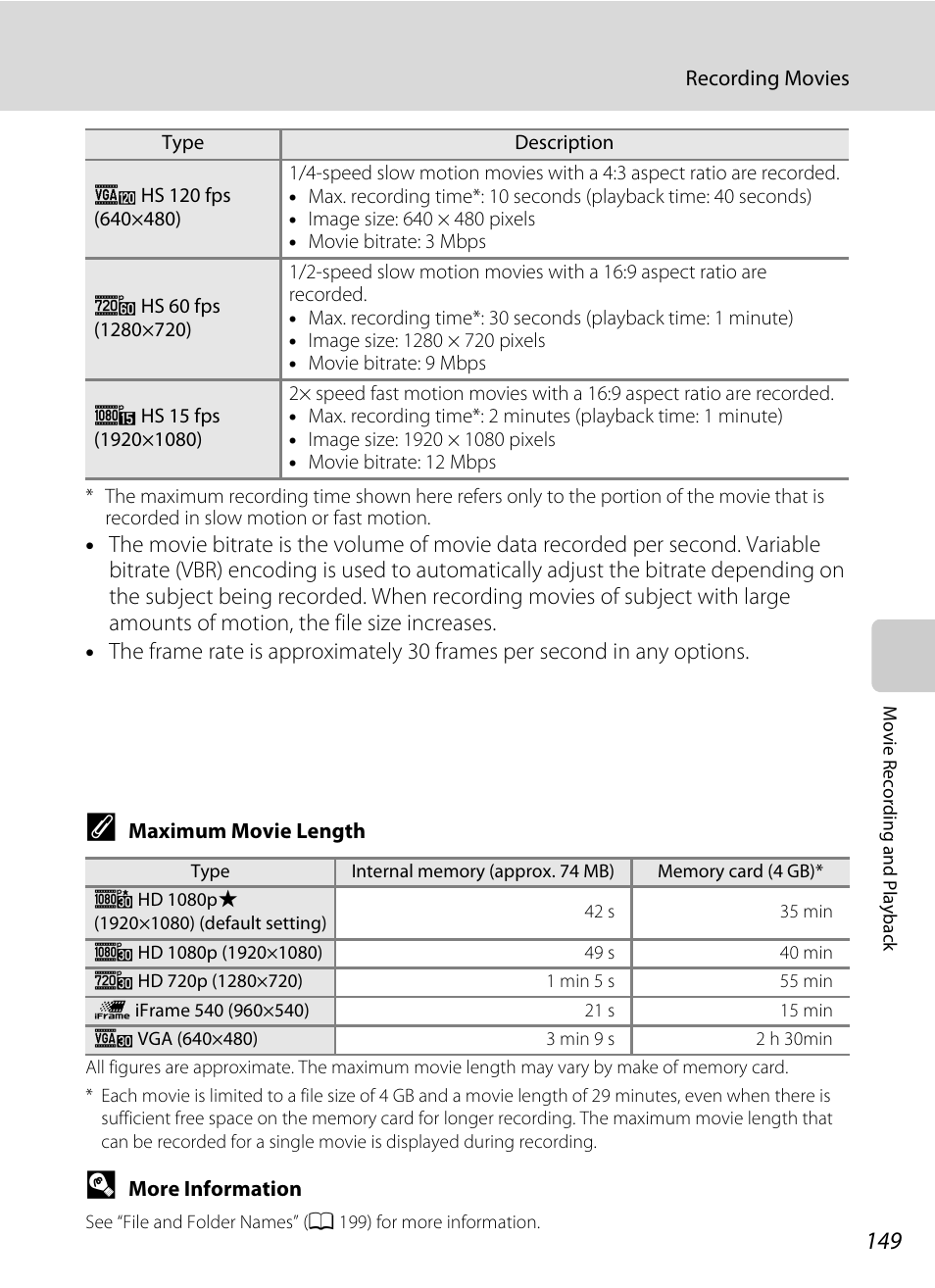 A 149) | Nikon S9100 User Manual | Page 161 / 236