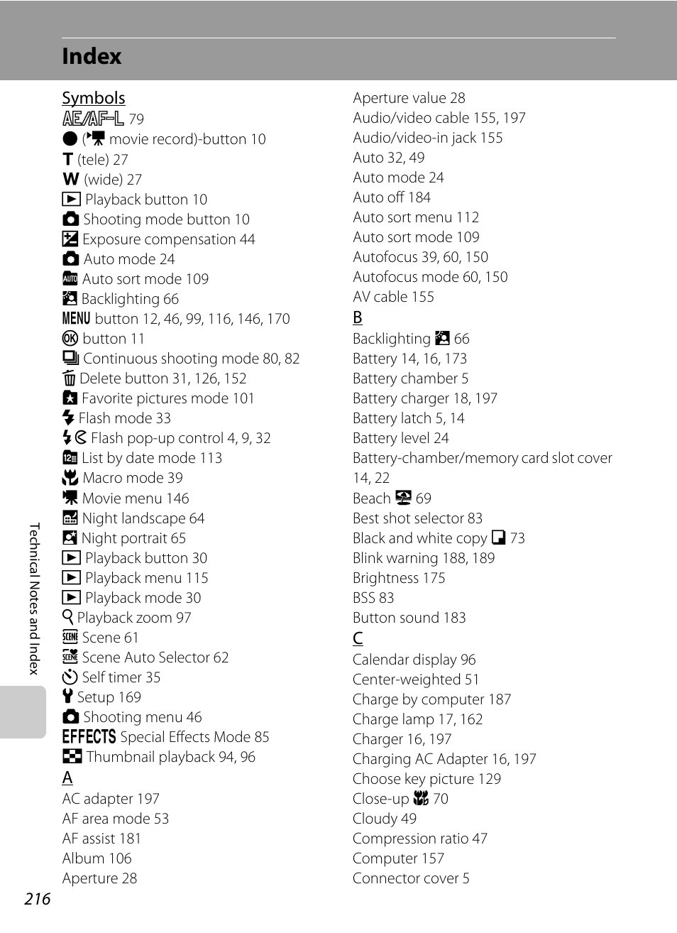 Index | Nikon S9100 User Manual | Page 228 / 236
