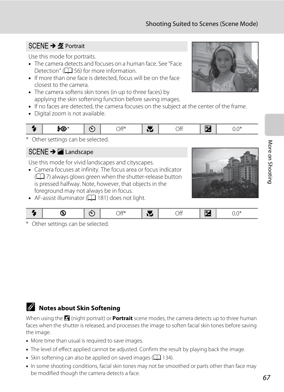 A 67–73), A 67), Tting) (a 67) | Nikon S9100 User Manual | Page 79 / 236