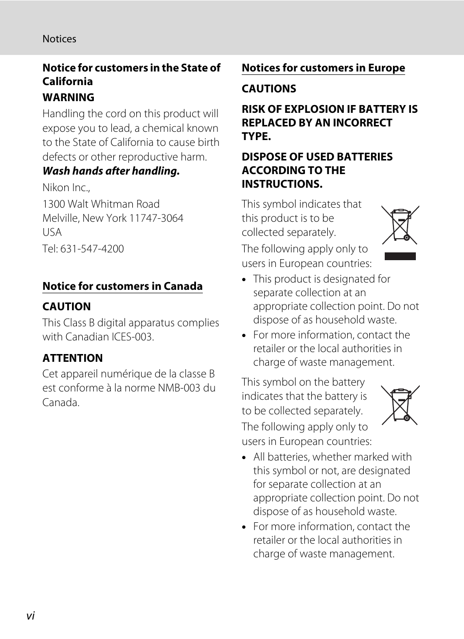 Nikon S9100 User Manual | Page 8 / 236