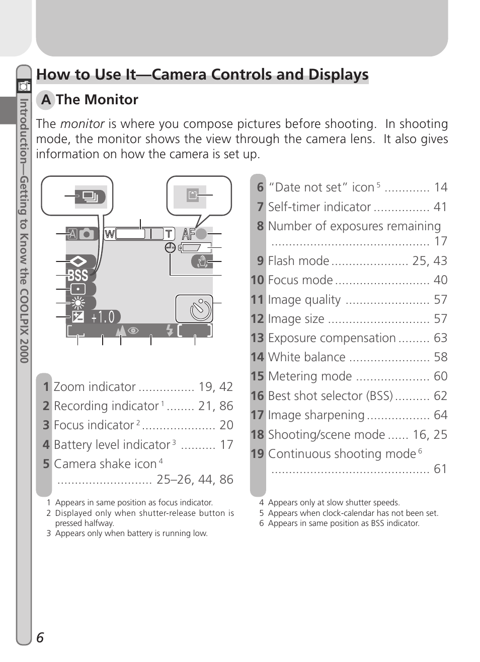 How to use it—camera controls and displays | Nikon 2000 User Manual | Page 16 / 104