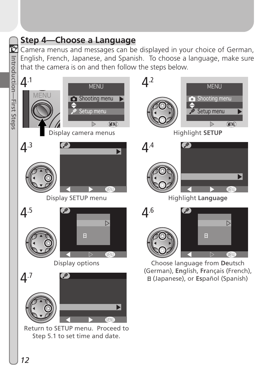 Step 4—choose a language | Nikon 2000 User Manual | Page 22 / 104