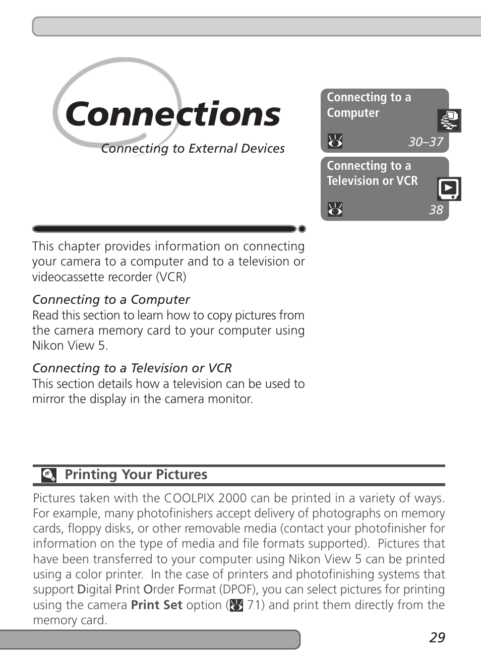 Connections | Nikon 2000 User Manual | Page 39 / 104