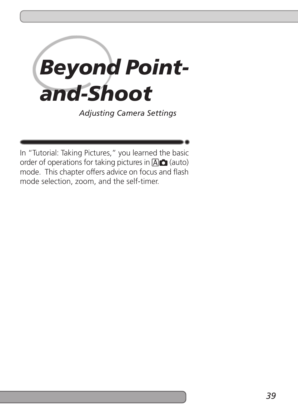 Beyond point-and-shoot, Beyond point- and-shoot | Nikon 2000 User Manual | Page 49 / 104