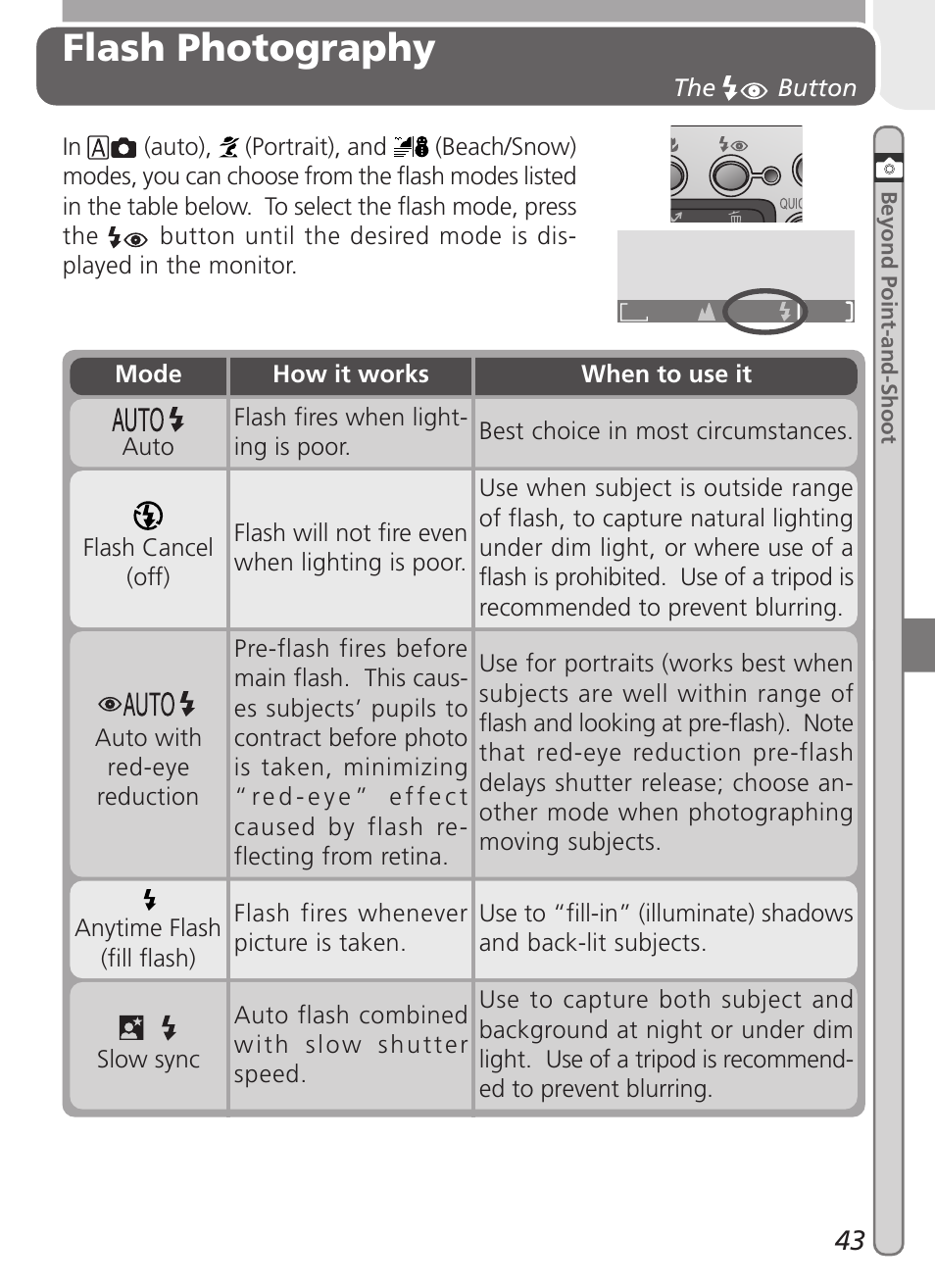 Flash photography | Nikon 2000 User Manual | Page 53 / 104
