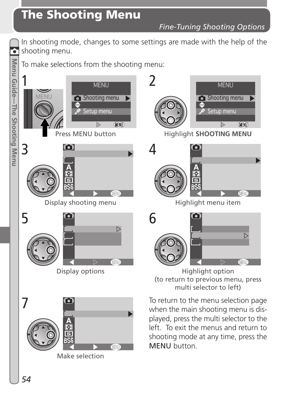 The shooting menu | Nikon 2000 User Manual | Page 64 / 104