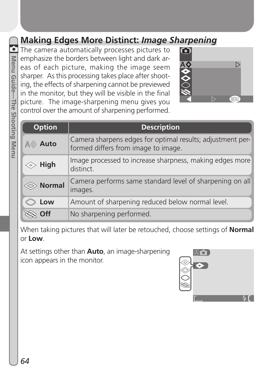 Making edges more distinct: image sharpening | Nikon 2000 User Manual | Page 74 / 104