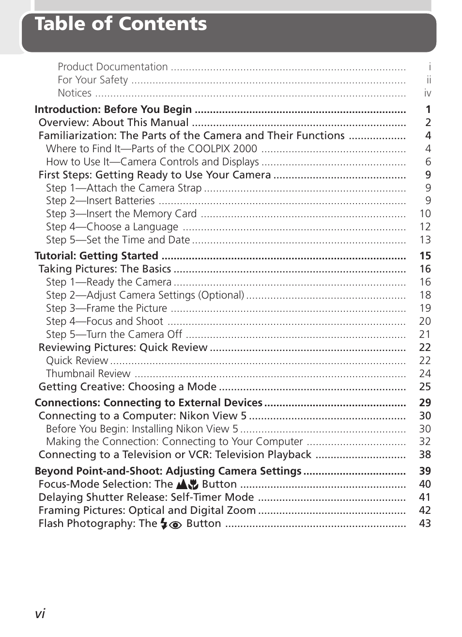 Nikon 2000 User Manual | Page 8 / 104