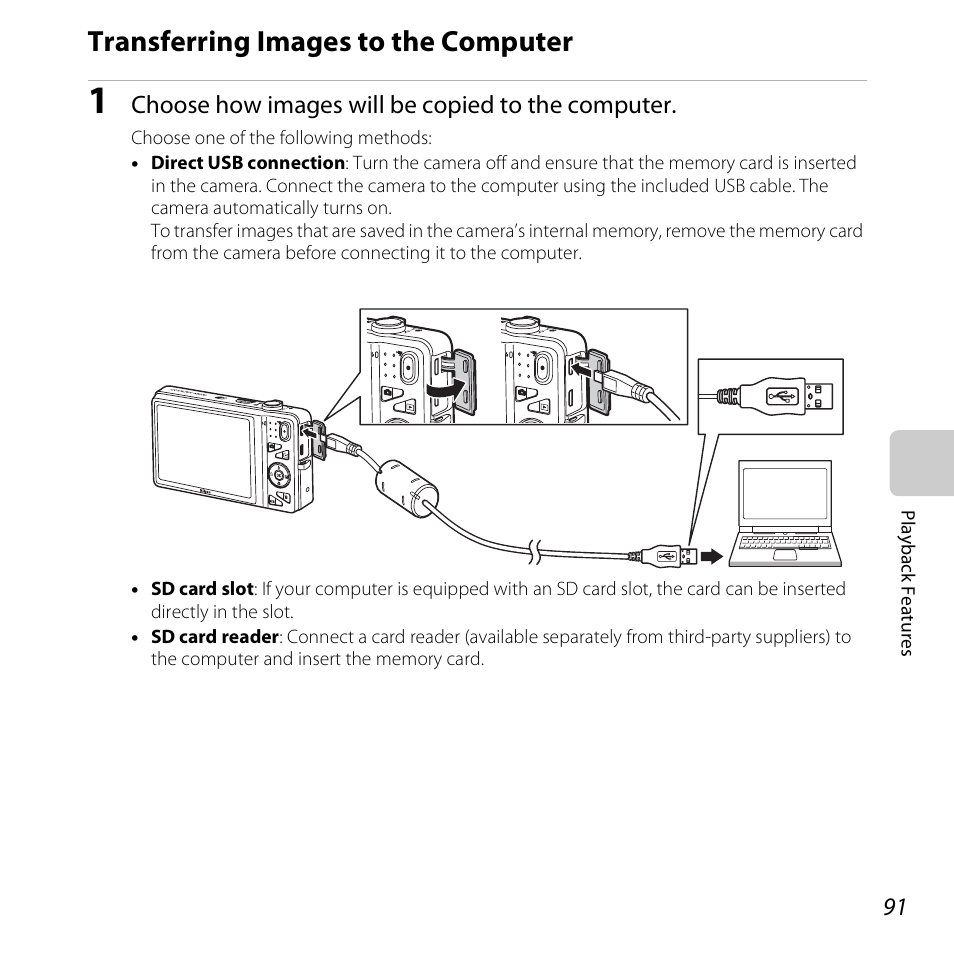 Transferring images to the computer | Nikon S5200 User Manual | Page 113 / 284