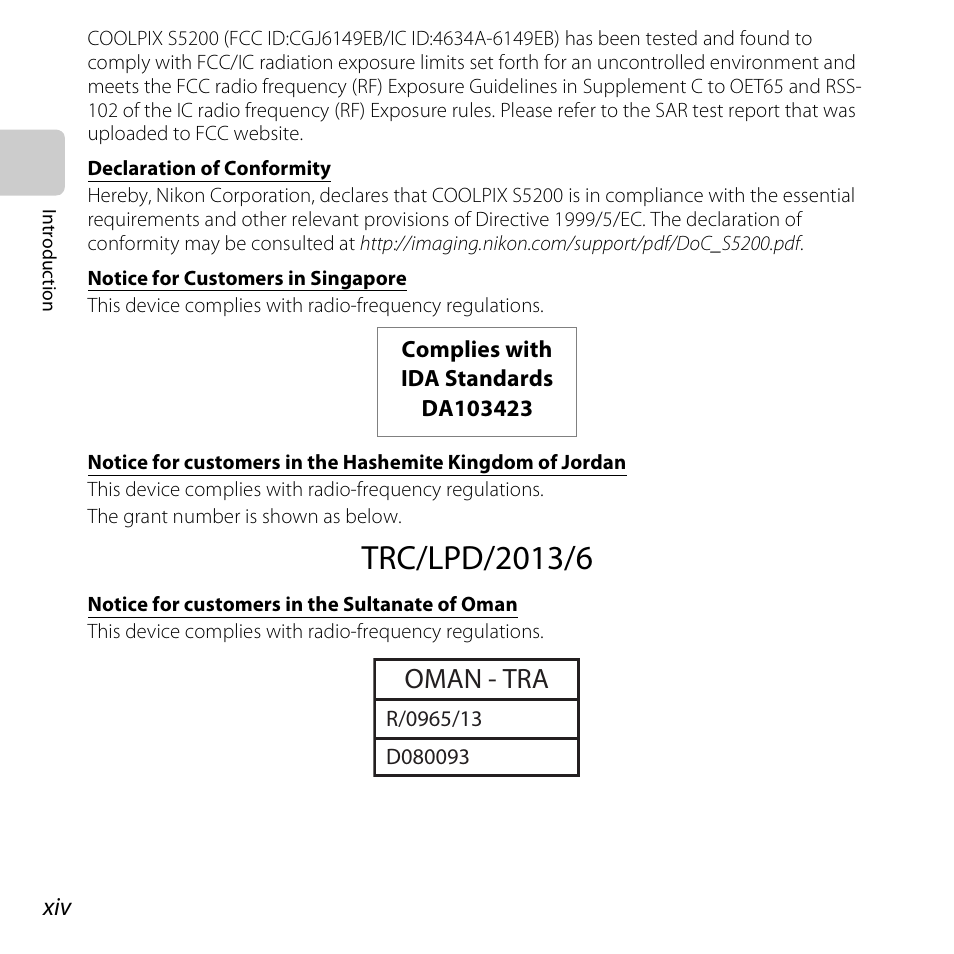 Oman - tra | Nikon S5200 User Manual | Page 16 / 284