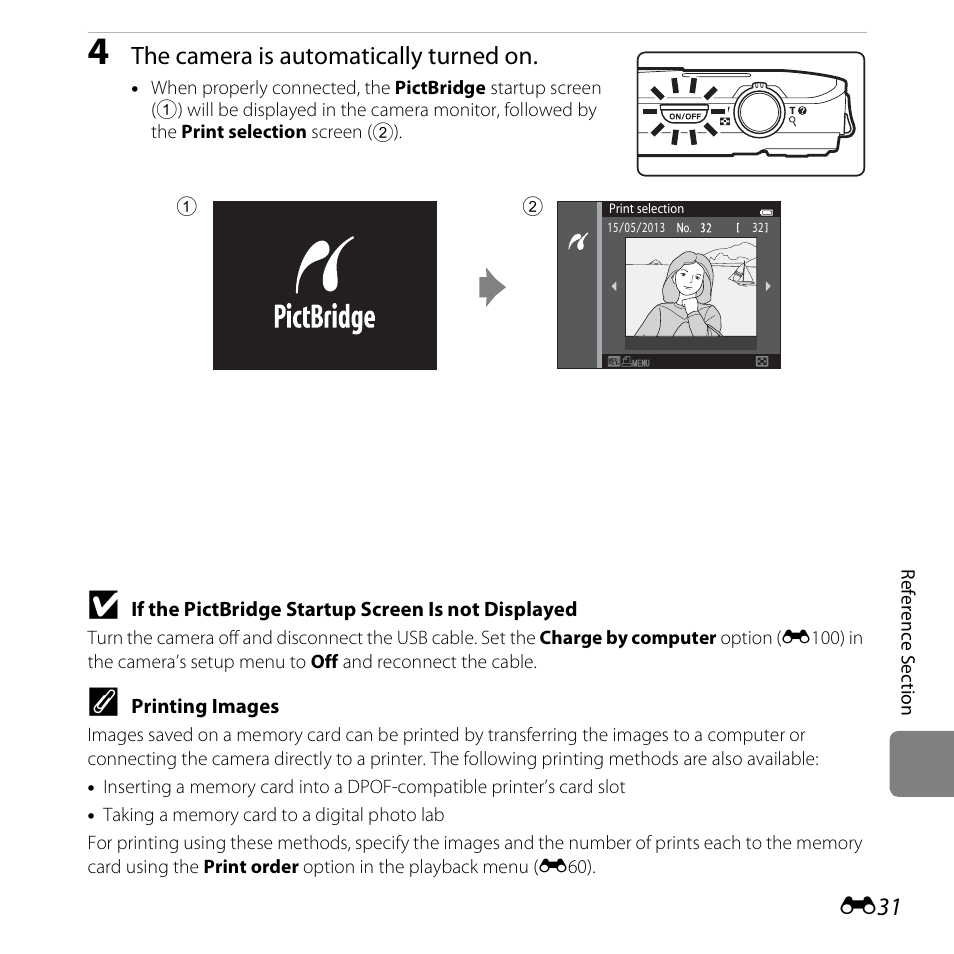 The camera is automatically turned on | Nikon S5200 User Manual | Page 163 / 284