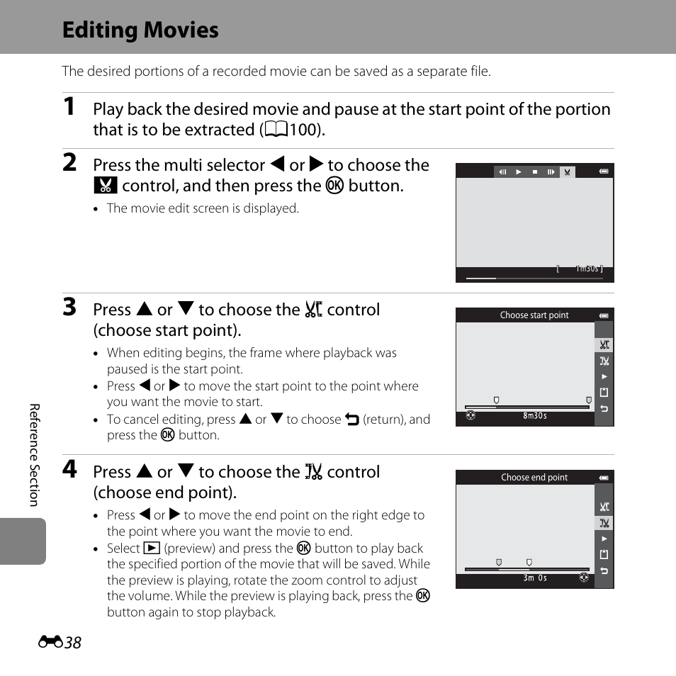 Editing movies | Nikon S5200 User Manual | Page 170 / 284