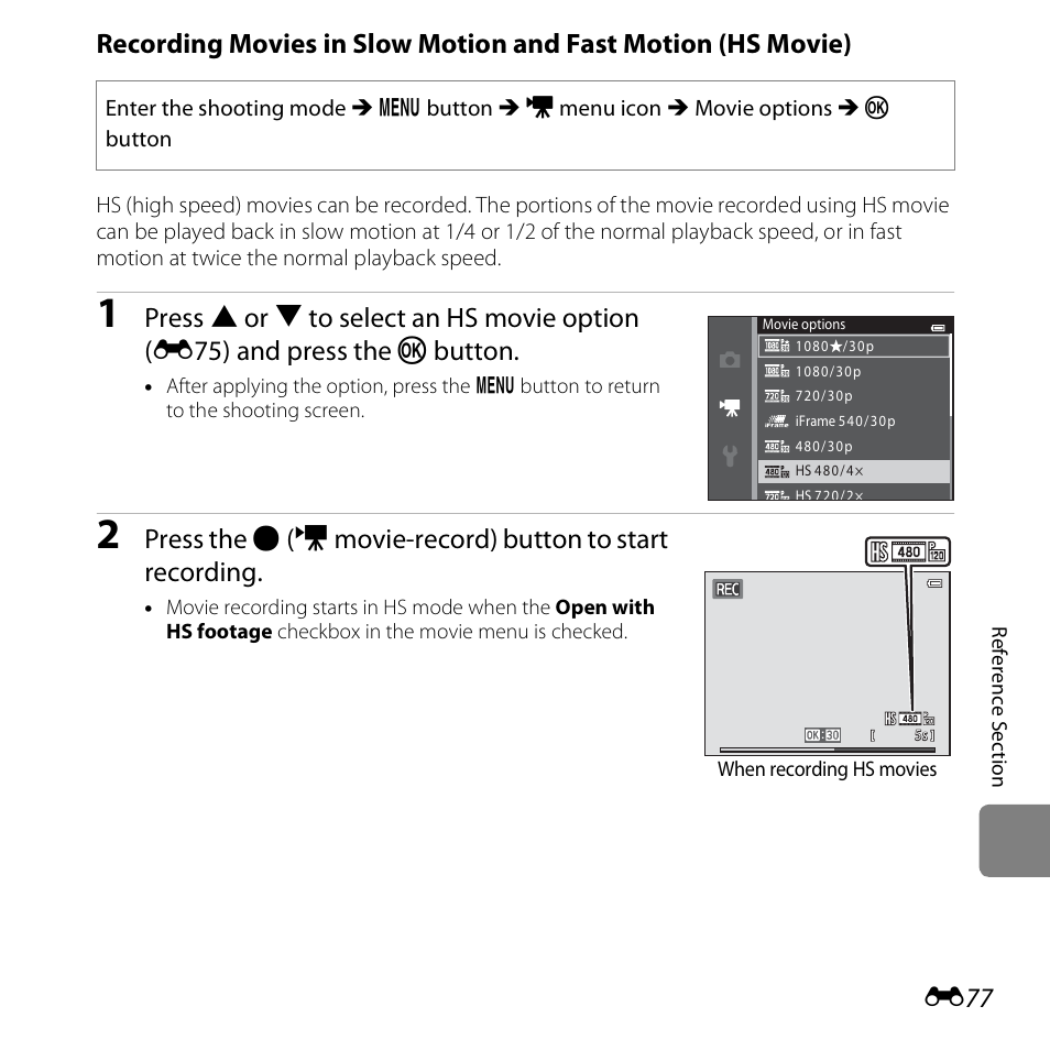 E77) | Nikon S5200 User Manual | Page 209 / 284