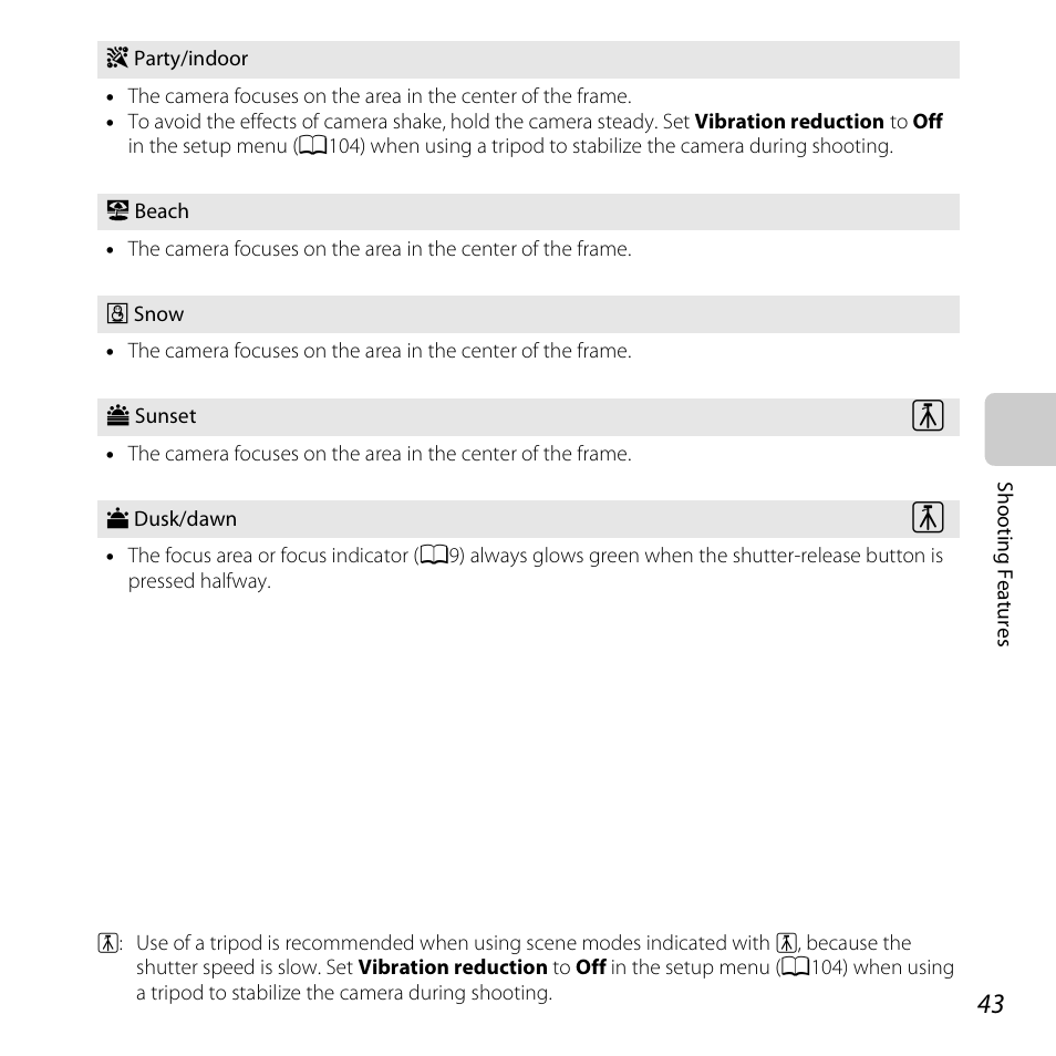 A43) | Nikon S5200 User Manual | Page 65 / 284