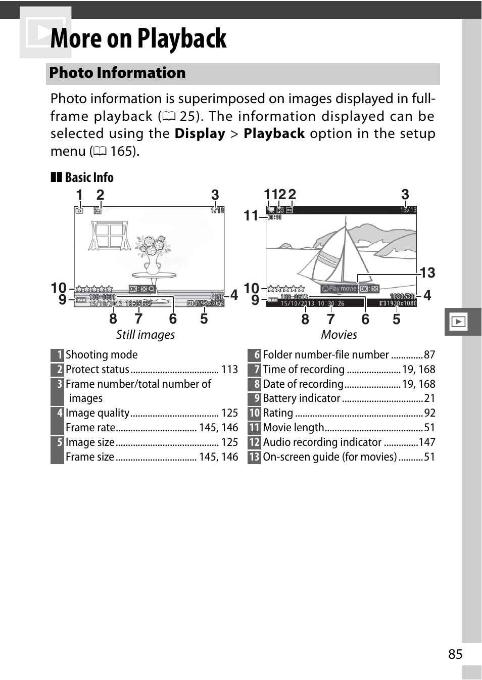 More on playback, Photo information | Nikon S2 User Manual | Page 105 / 236