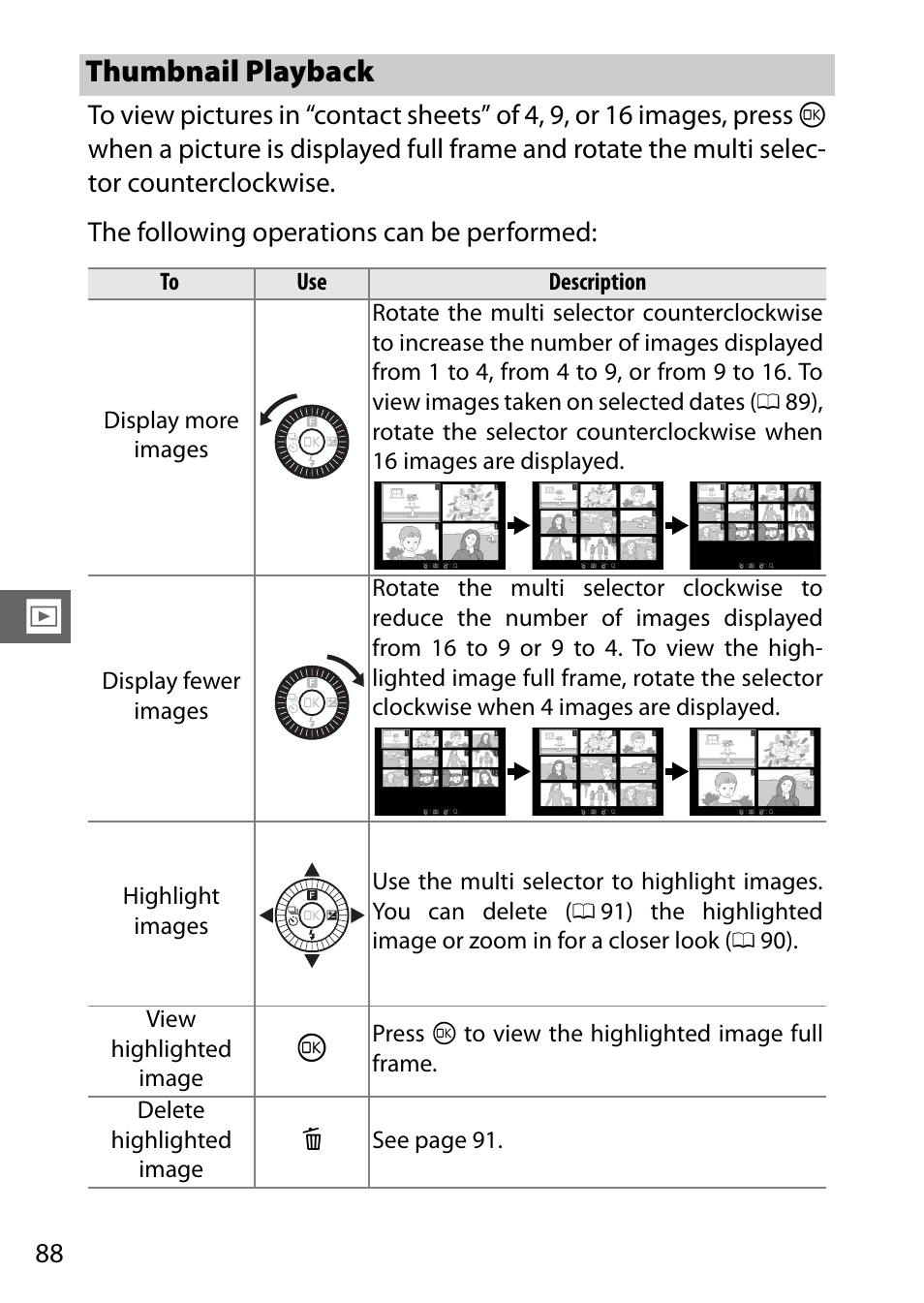 Thumbnail playback | Nikon S2 User Manual | Page 108 / 236