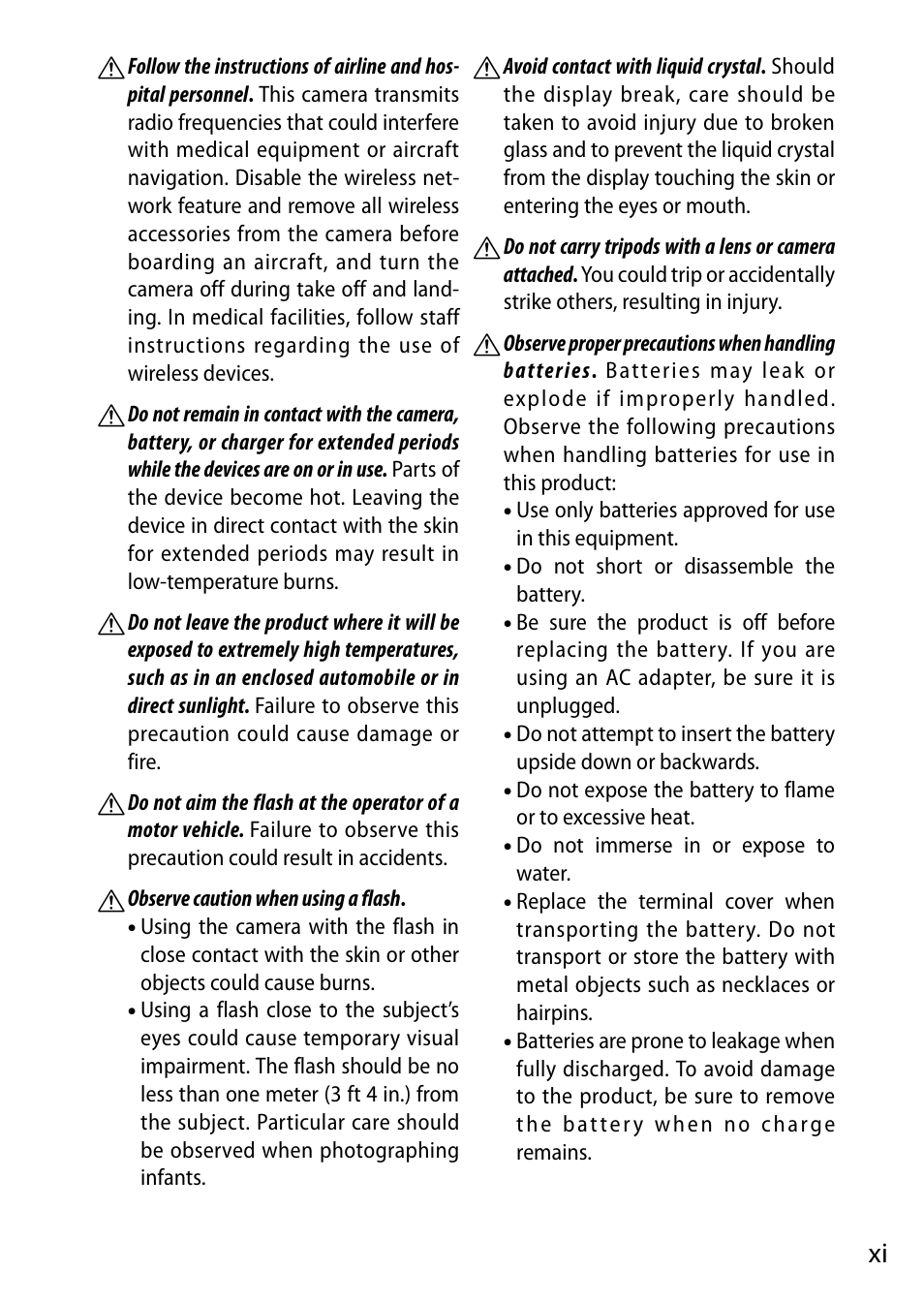 Xi a | Nikon S2 User Manual | Page 13 / 236