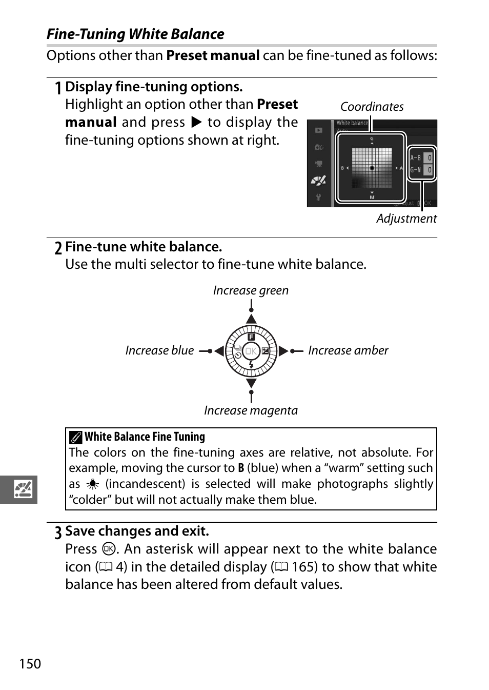 Fine-tuning white balance | Nikon S2 User Manual | Page 170 / 236