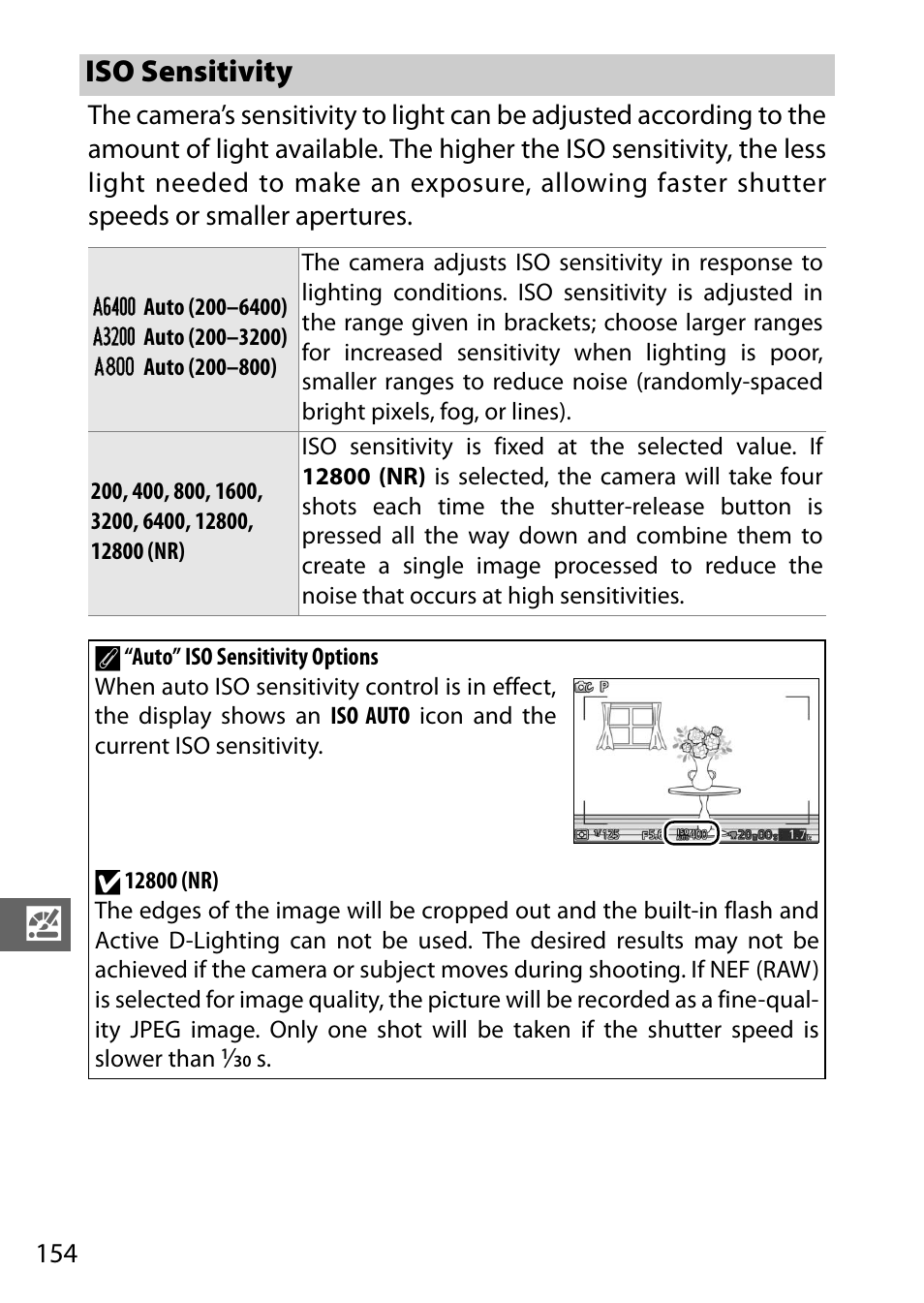 Iso sensitivity | Nikon S2 User Manual | Page 174 / 236