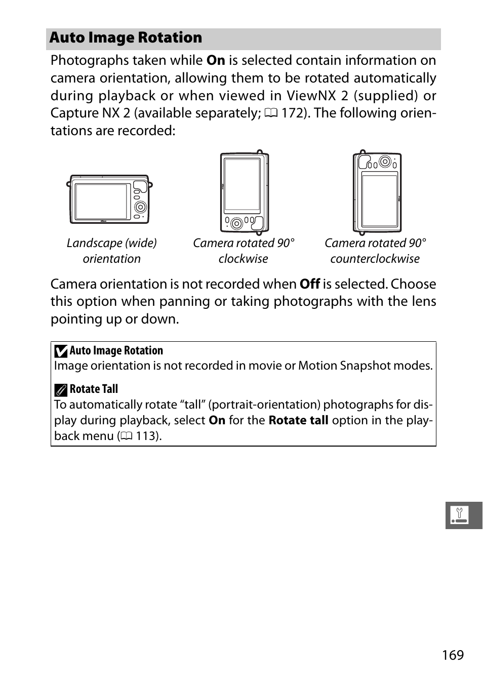 Auto image rotation | Nikon S2 User Manual | Page 189 / 236