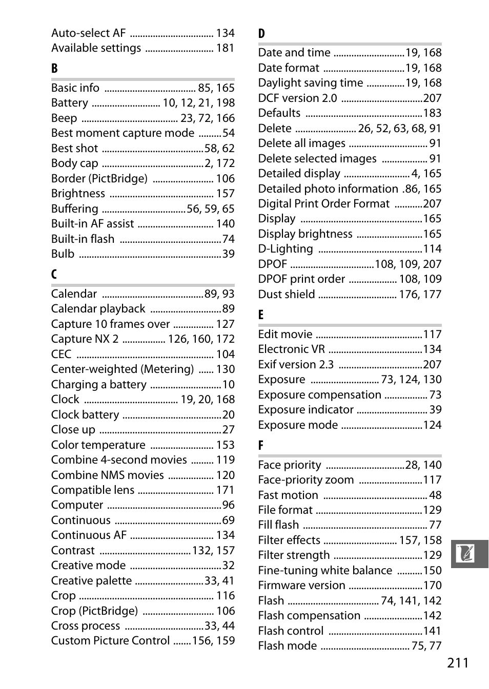 Nikon S2 User Manual | Page 231 / 236