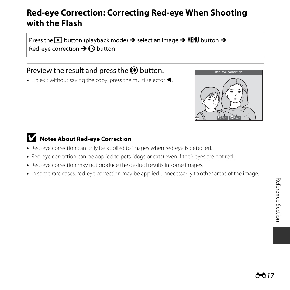 Preview the result and press the k button | Nikon S5300 User Manual | Page 129 / 240